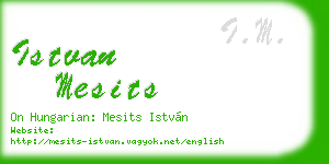 istvan mesits business card