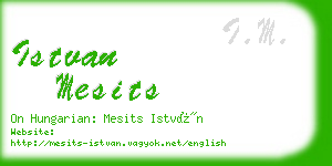 istvan mesits business card